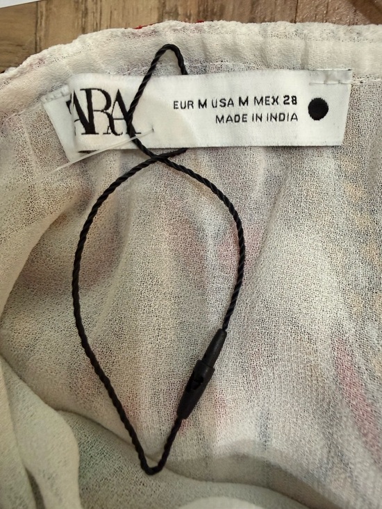 NWOT ZARA Boho Embroidered Mini Dress Strappy Criss Cross Back Multicolor - Picture 7 of 7